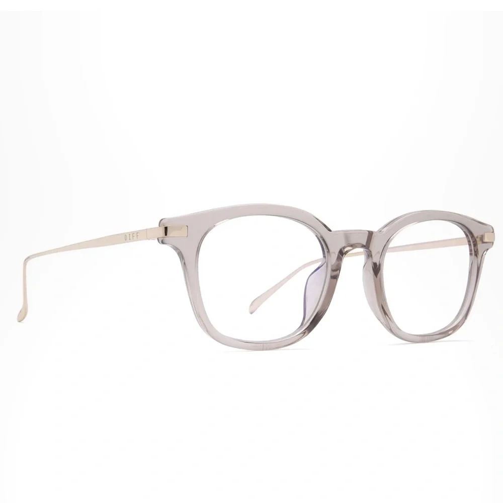 DIFF Caden Blue Light Glasses Vintage Crystal Frame Bluelight Blocking Lens NWT
